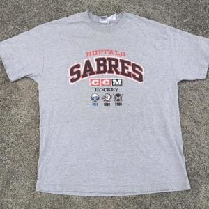 Y2K 2000 Buffalo Sabres Nhl Blend Shirt Ccm Grey